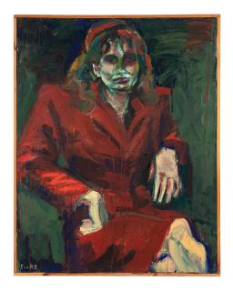 Eva Zettervall - Portrait in red coat