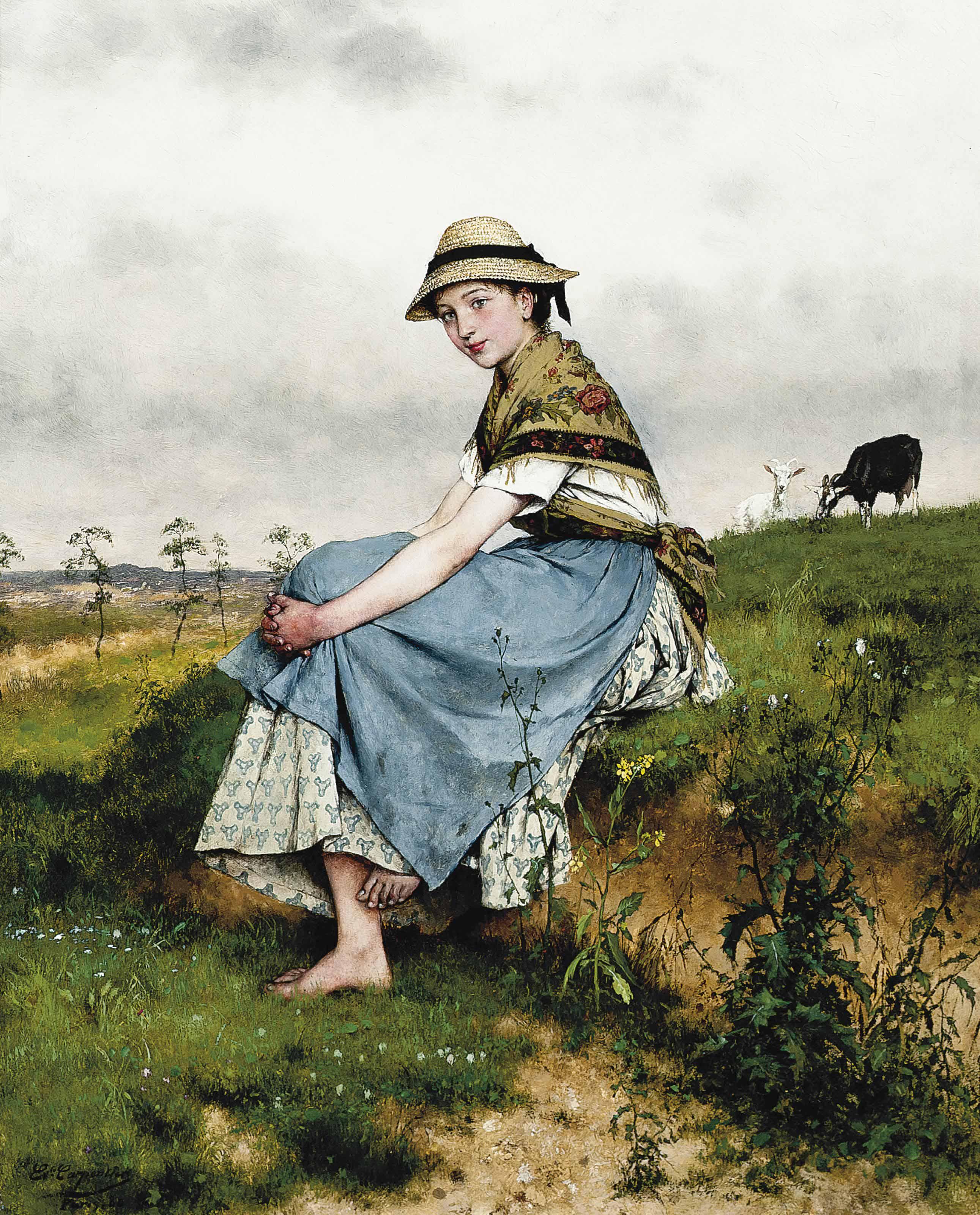 Evariste Carpentier - The little goatherd