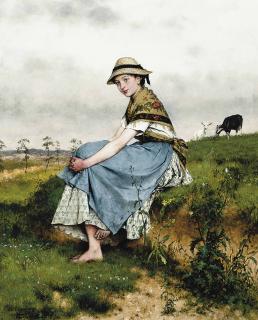 Evariste Carpentier - The little goatherd