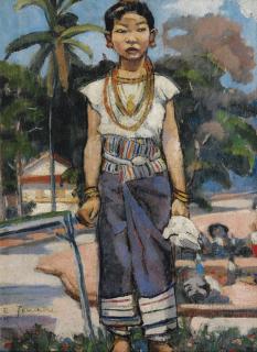 Evariste Jonchère - Petite Princesse Au Marche De Luang Prabang, Laos (Little Princess At The Luang Prabang Market, Laos)