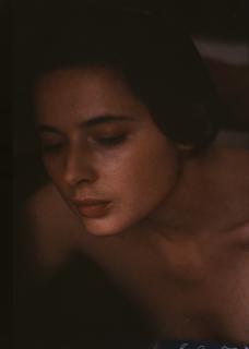 Eve Arnold - Portrait of Isabella Rossellini during the filming of “White Nights” (dir. Taylor Hackford), Finland, 1984