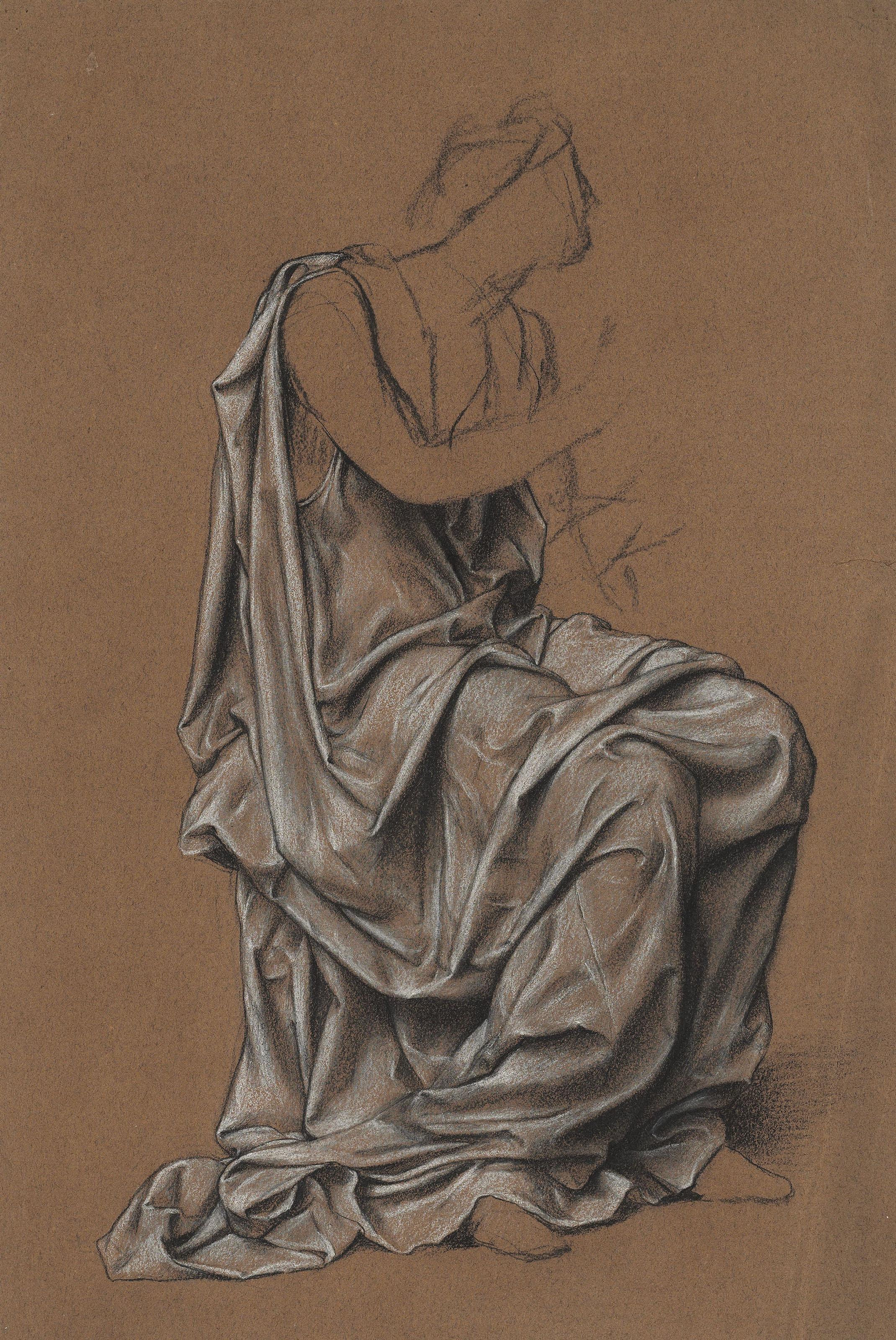 Evelyn De Morgan - A Drapery Study For \'The Love Potion\'