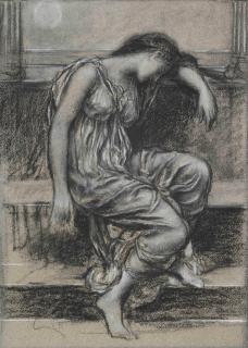 Evelyn de Morgan - Grief: A study for \'In Memorium\'