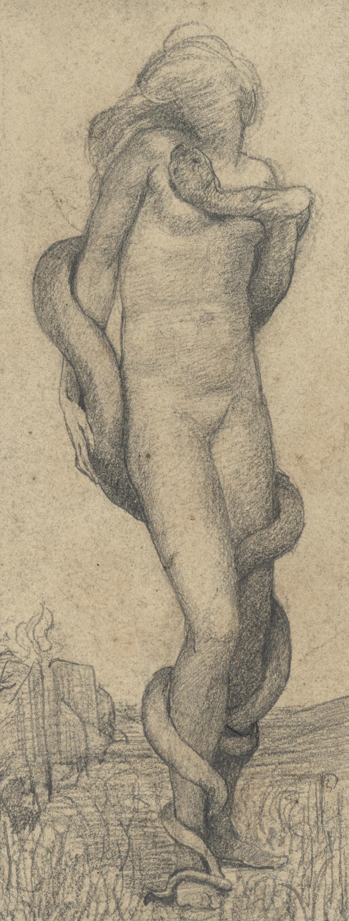 Evelyn De Morgan - Study for \'Cadmus and Harmonia\'