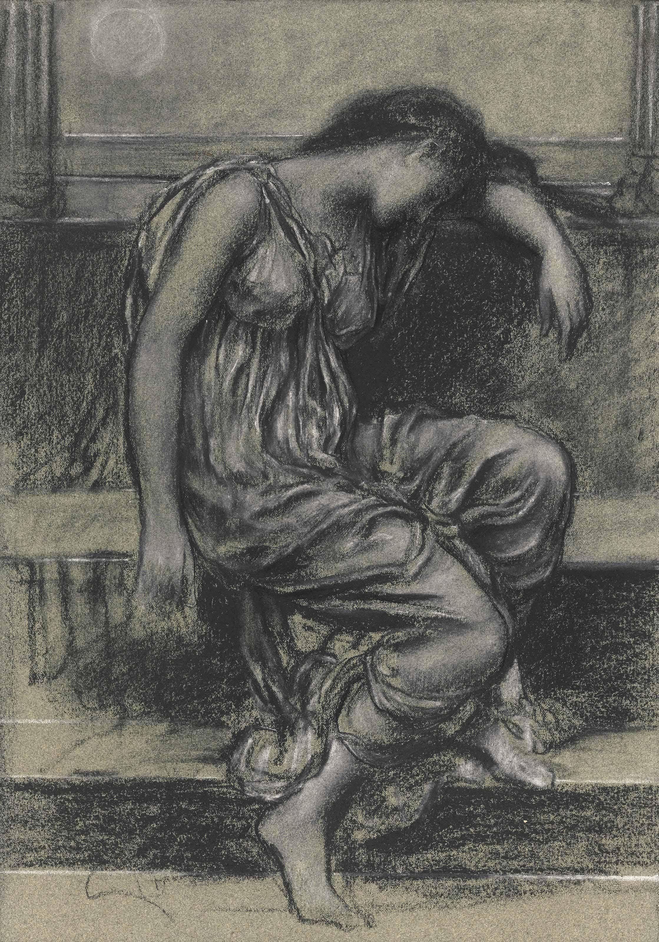 Evelyn De Morgan - Study for \'In Memoriam\'