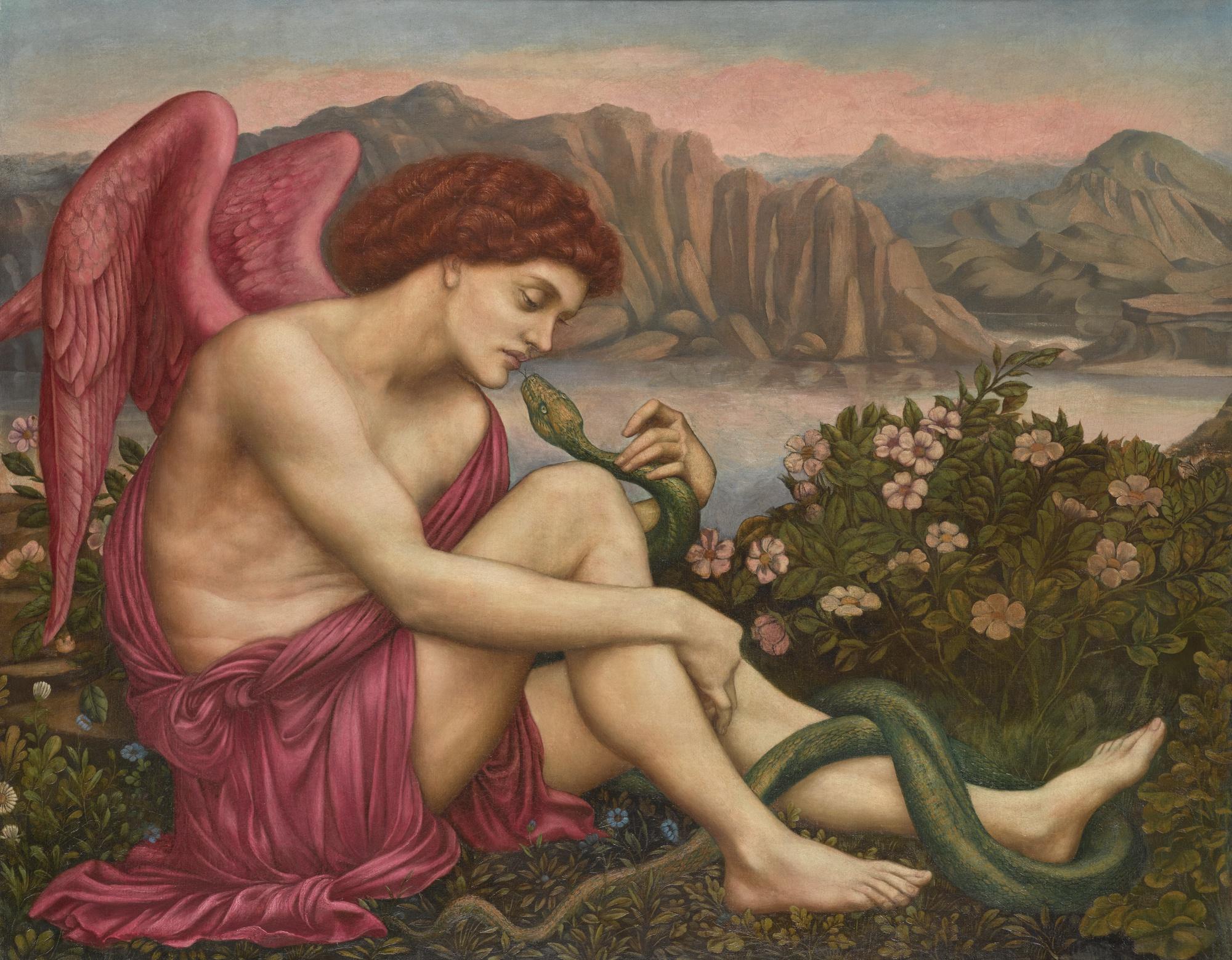 Evelyn de Morgan - The Angel With The Serpent