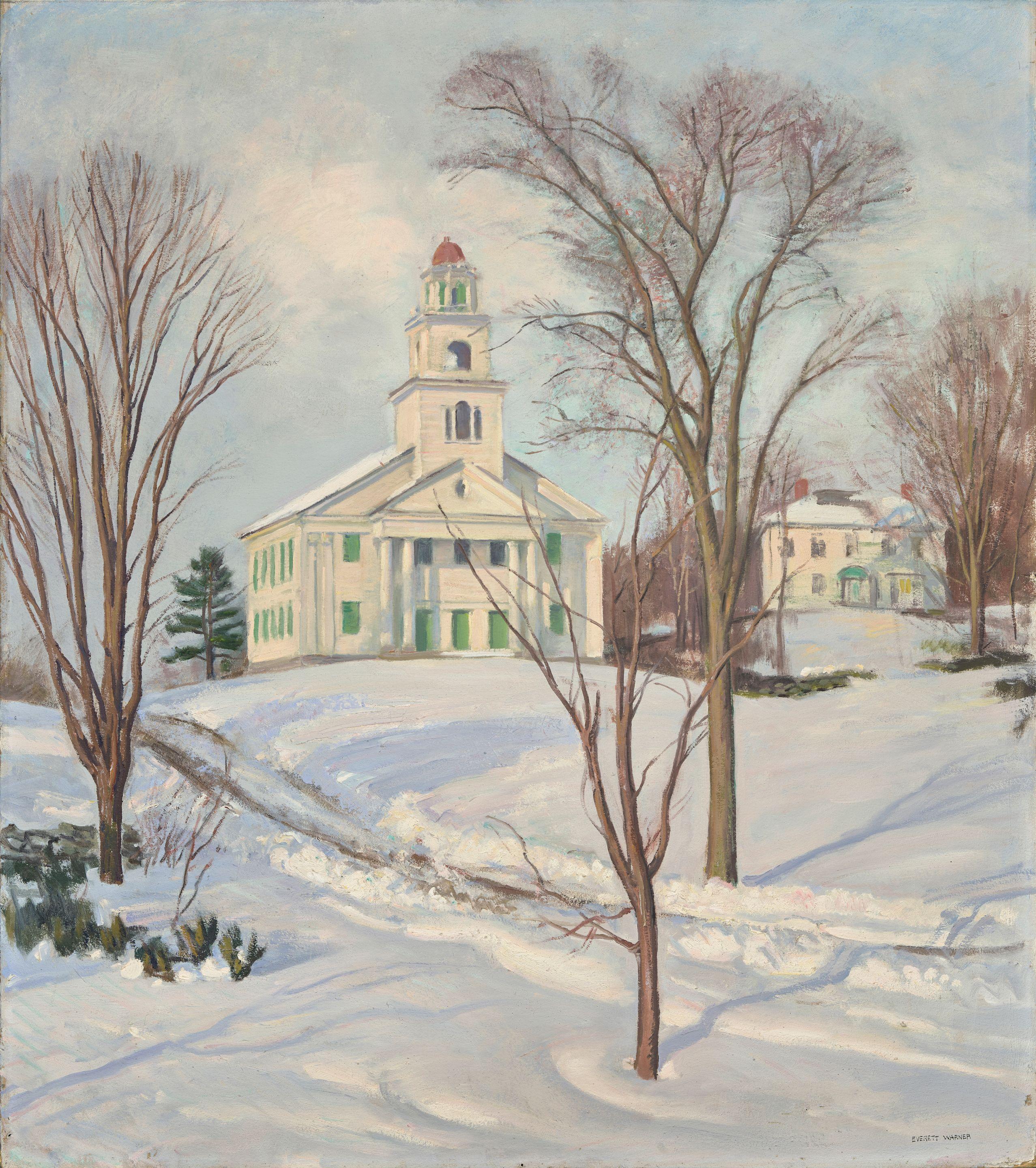 Everett Longley Warner - Park Hill Church - Winter 36 1/4 x 32 in. (92.1 x 81.3 cm.)