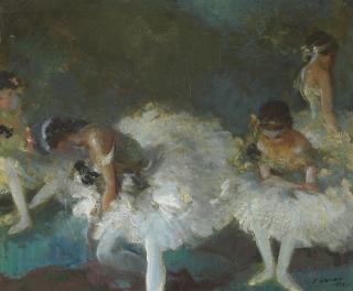Everett Shinn - Dancers Backstage
