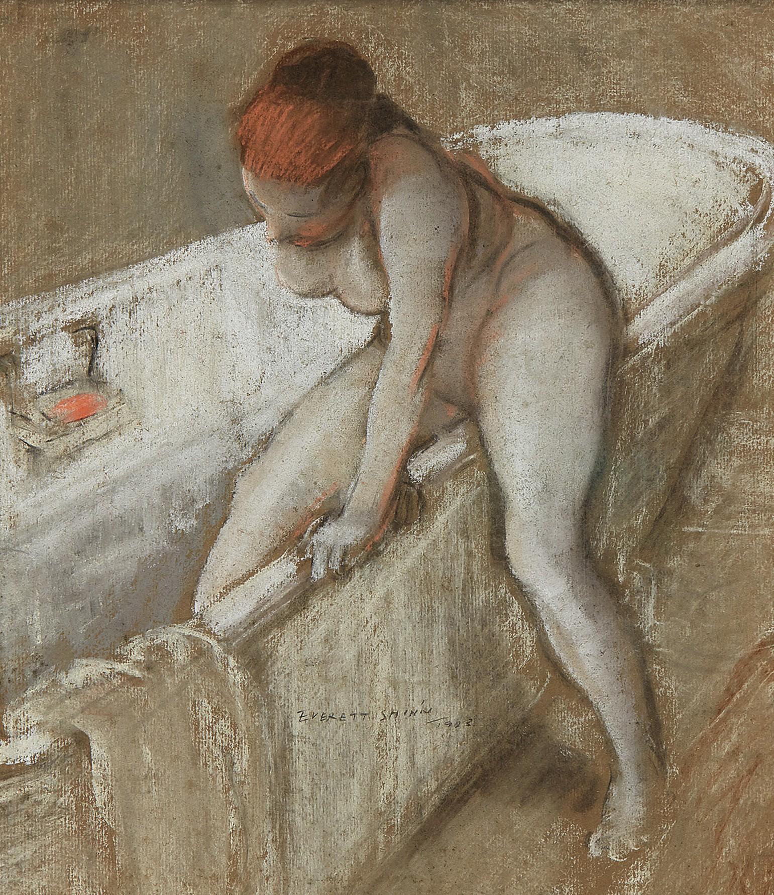 Everett Shinn - Girl in Bathtub
