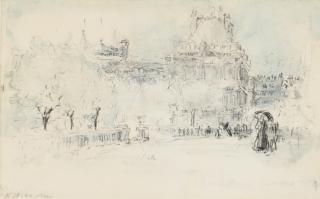 Everett Shinn - Luxembourg Gardens