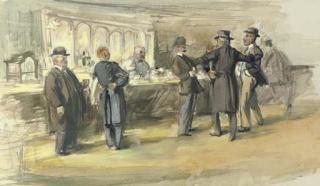 Everett Shinn - The Bar at McSorley\'s