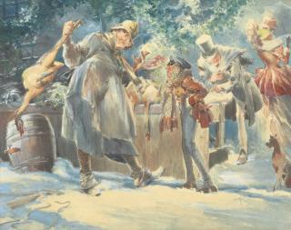 Everett Shinn - The Turkey Vendor (Scene From \