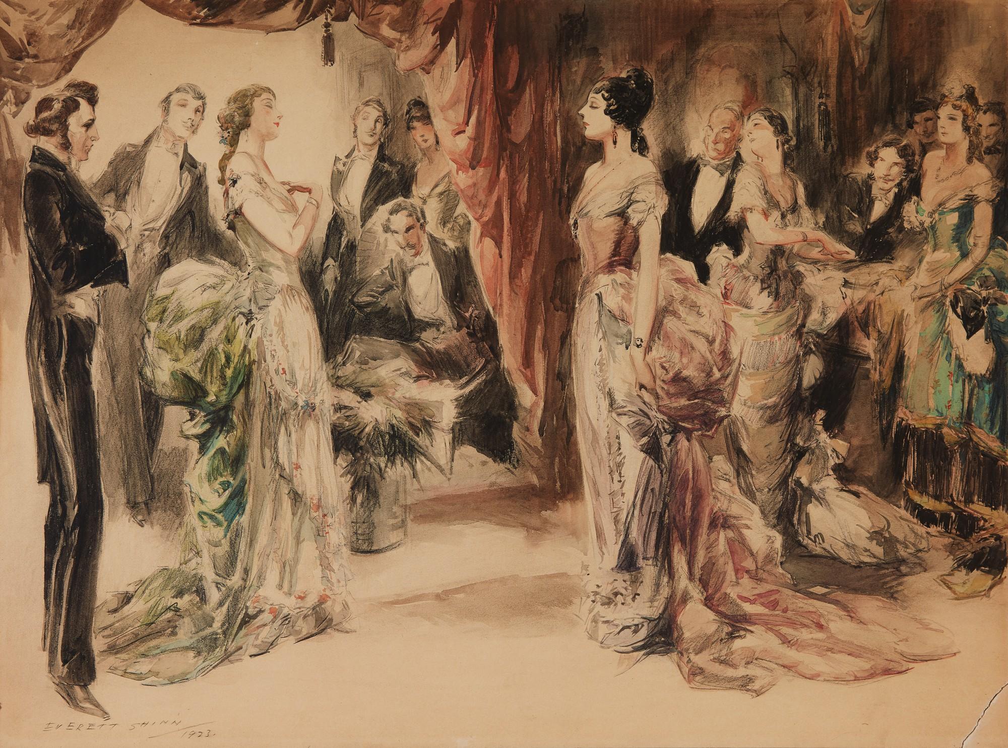 Everett Shinn - Untitled (Evening Elegance)