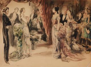 Everett Shinn - Untitled (Evening Elegance)