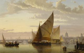 Everhardus Koster - Dutch The Thames At Blackfriars 