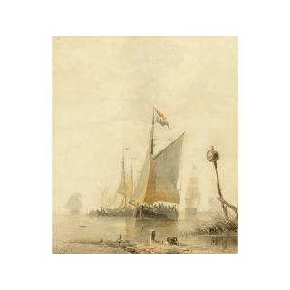 Everhardus Koster - Shipping In A Calm