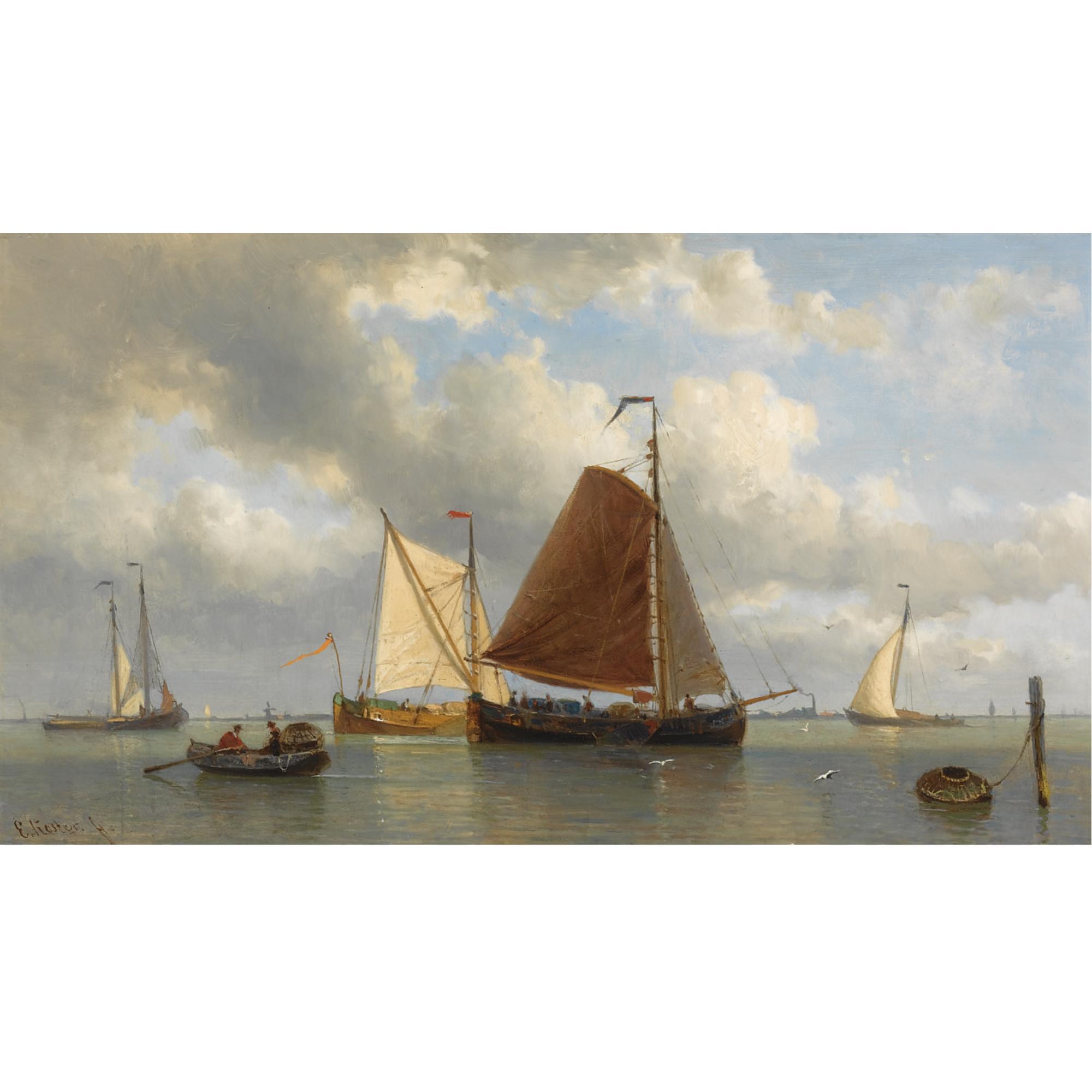 Everhardus Koster - Shipping In A Calm
