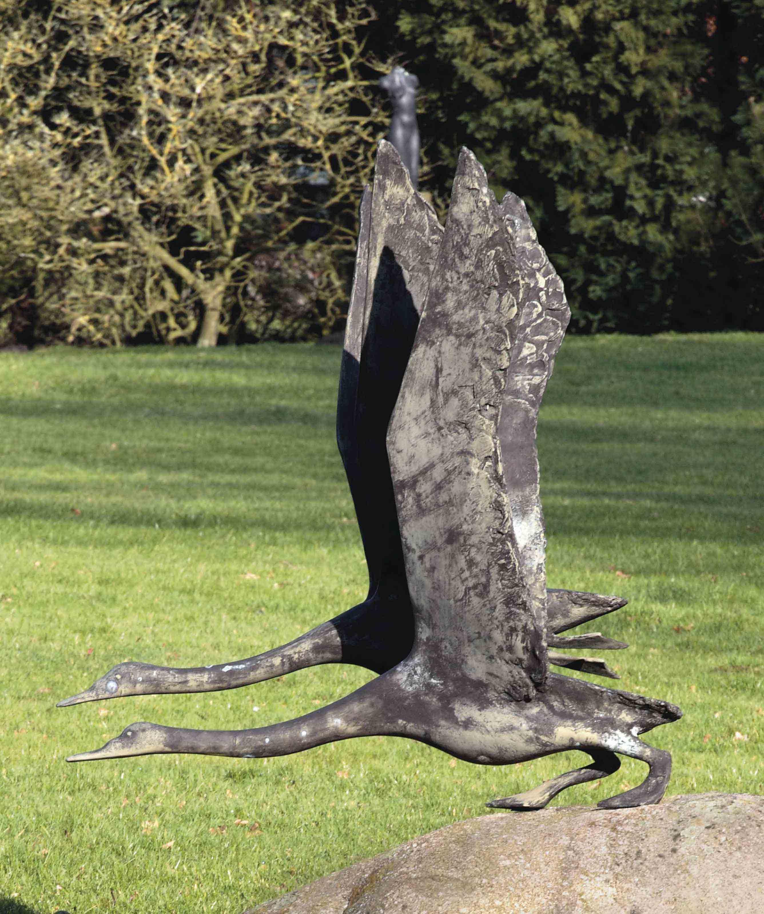 Evert den Hartog - Two swans