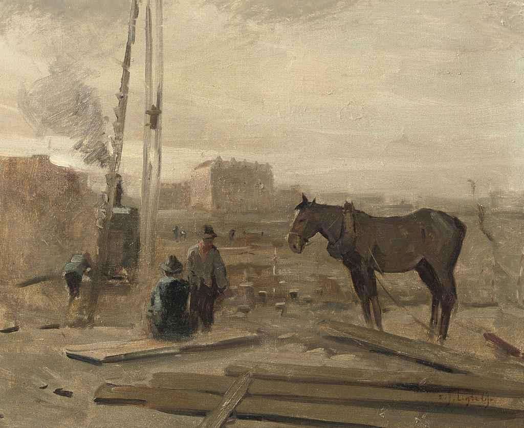 Evert-Jan Ligtelijn - A horse at a building site