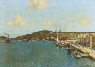 Evert Jan Ligtelijn - A view of the harbour of Curaçao