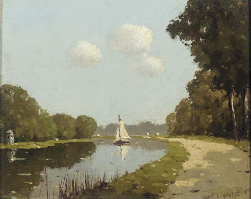 Evert Jan Ligtelijn - A view on the river Vecht in summer