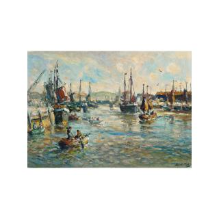 Evert Moll - A Busy Harbour