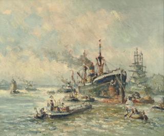 Evert Moll - A busy harbour