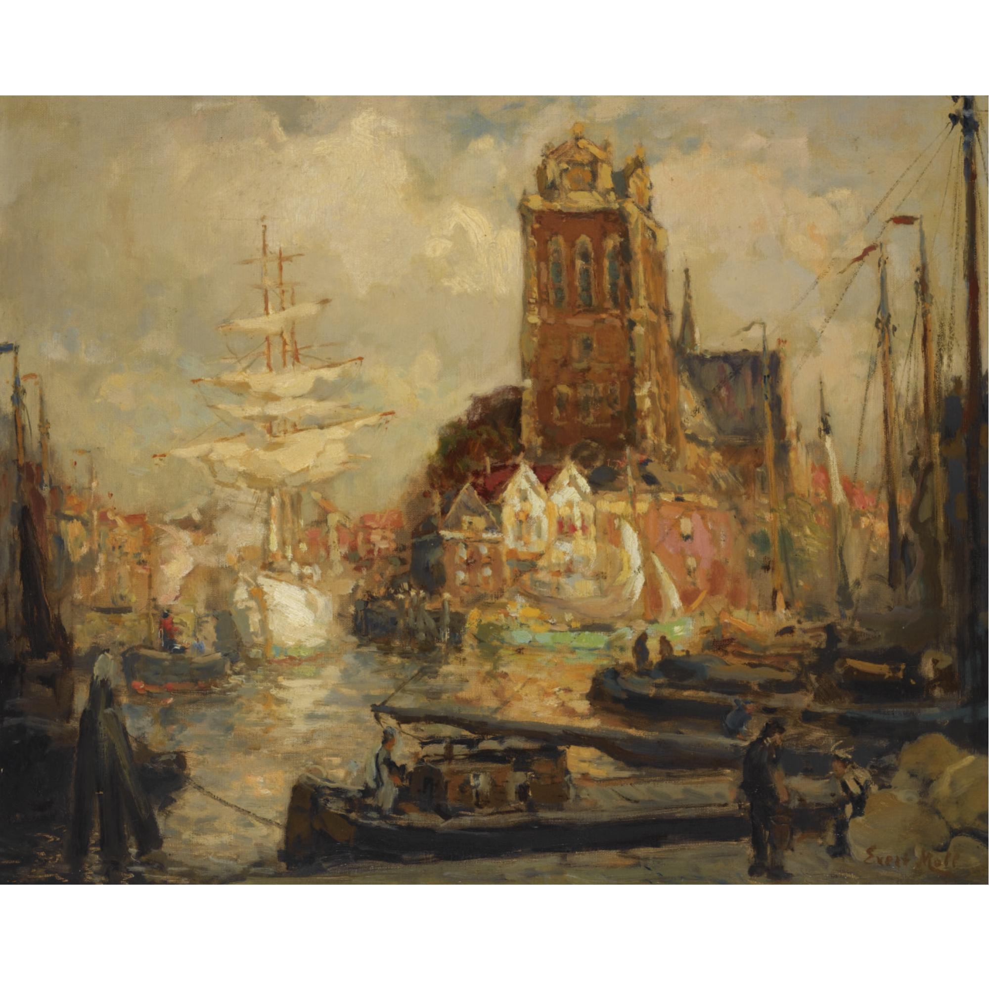 Evert Moll - A View Of Dordrecht