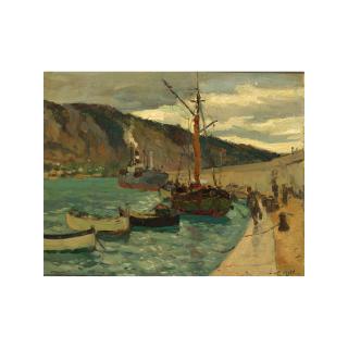 Evert Moll - Harbourscene, Rouen