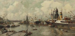 Evert Moll - Maashaven Rotterdam: a busy day in the harbour