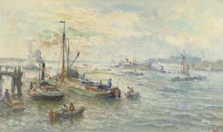 Evert Moll - Shipping In Rotterdam Harbour