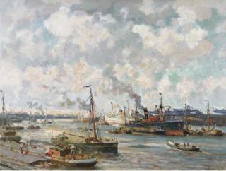 Evert Moll - Shipping in Rotterdam harbour