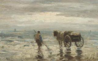 Evert Pieters - A Shell-Fisher On The Beach