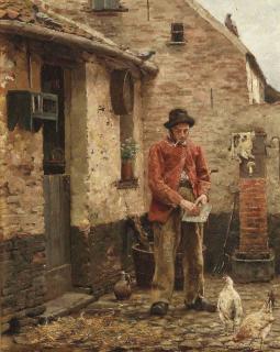 Evert Pieters - Activities in the courtyard