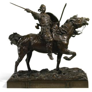 Evgeni Alexandrovich Lanceray - A Bronze Group Of The Warrior Svyatoslav