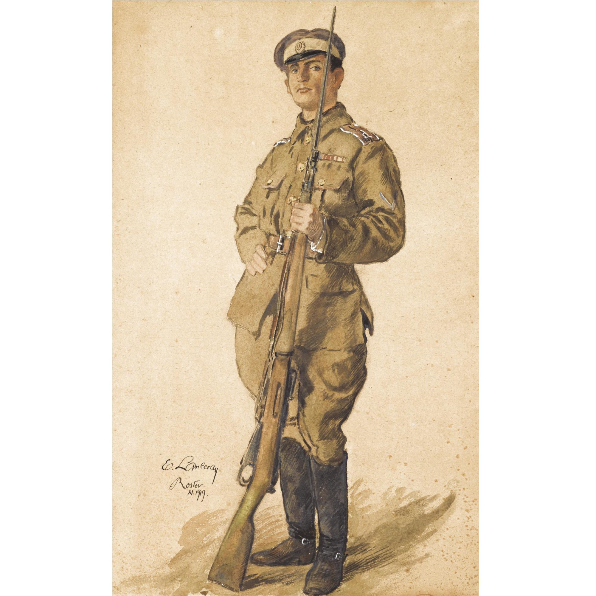 Evgeni Evgenievich Lanceray - Study Of A Soldier