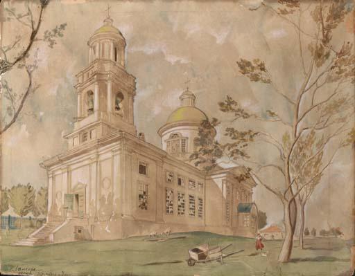 Evgeni Evgenievich Lanceray - View of an Abandoned Church