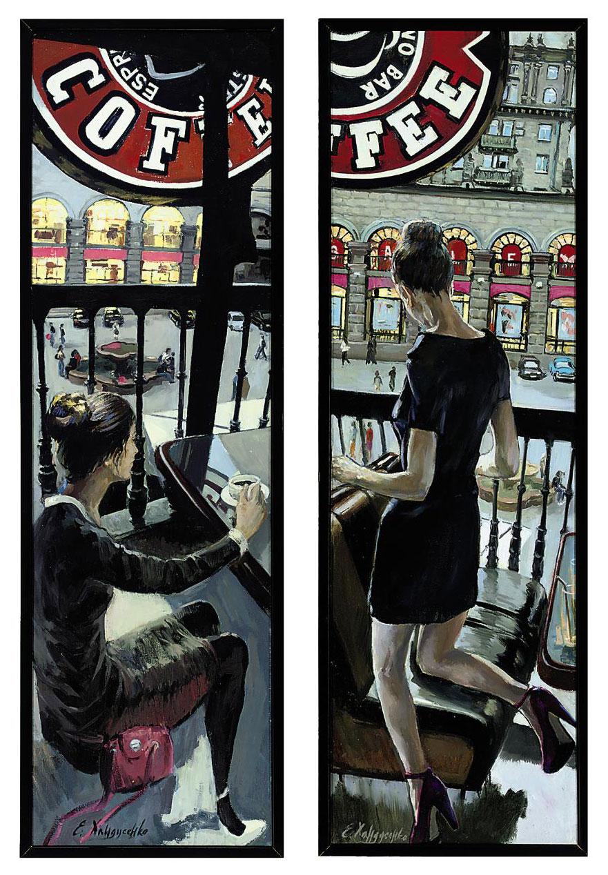 Evgeni Handusenko - Double coffee; and At the café