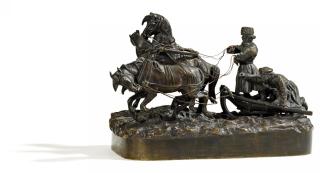 Evgeni Ivanovich Naps - Russische Troika im Winter.