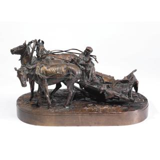 Evgeni Lanceray - A Russian Bronze: The Waiting Troika