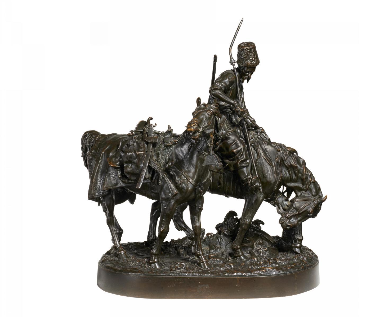 Evgenij Aleksandrovic Lansere - Kosake mit Packpferd