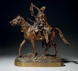 Evgeny Alexandrovich Lanceray - Hunter with lion cubs