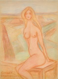 Evgeny Kropivnitsky - Girl on a Stool