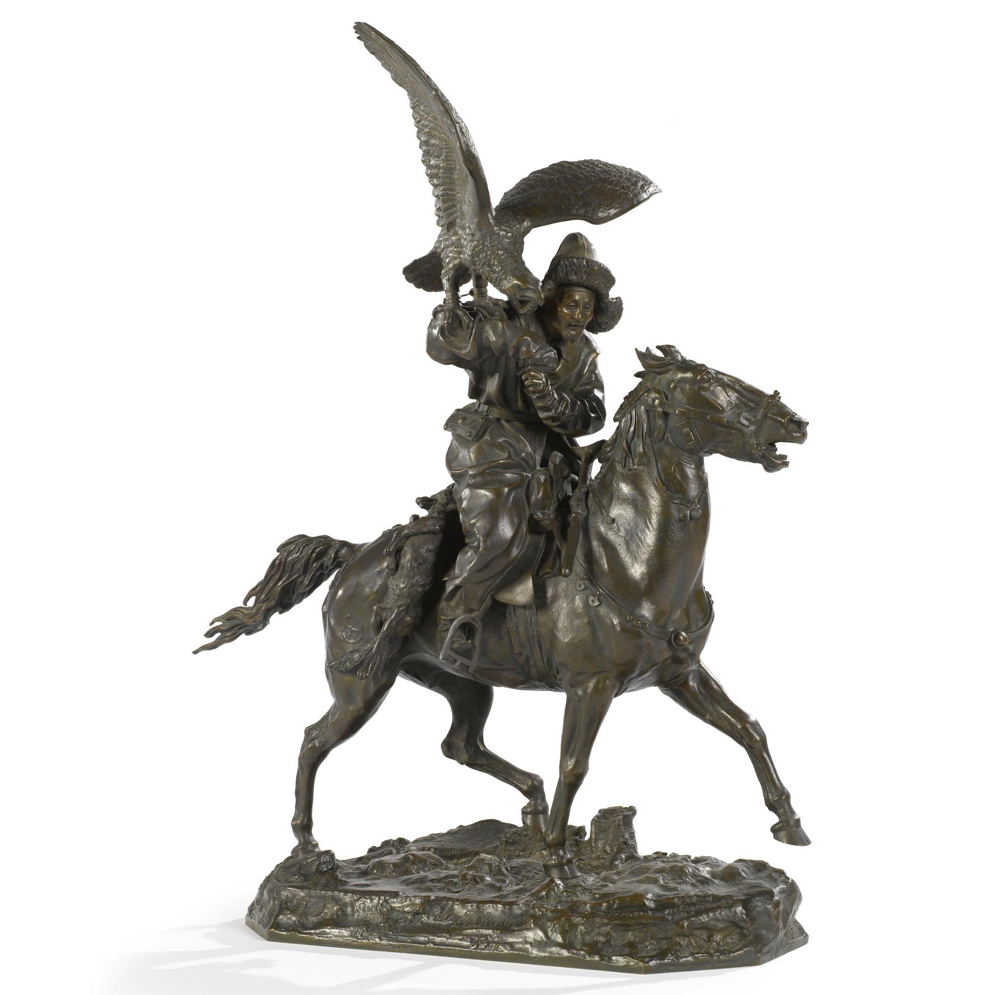 Evgeny Lanceray - A Russian Bronze: The Kirghiz Falconer