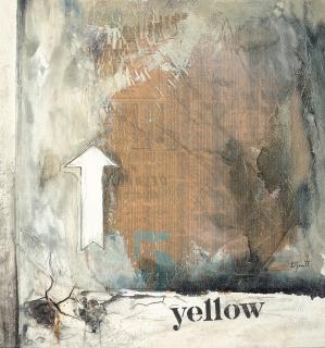 Evgeny Rukhin - Composition with a paint tube and a newspaper page, 1975