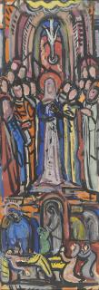Evie Sydney Hone - Study for a stained glass window at Tullabeg: Descent of the Holy Spirit