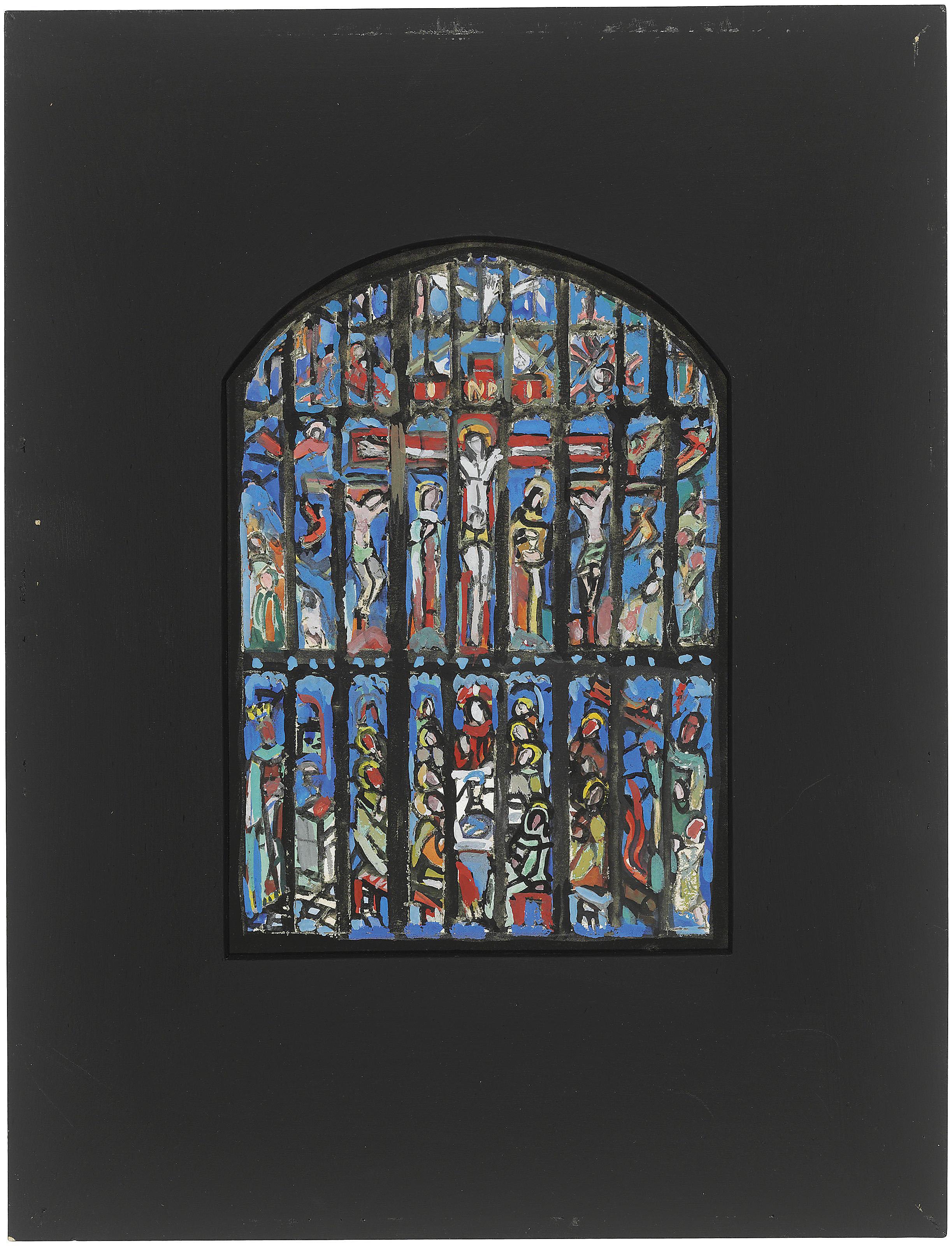 Evie Sydney Hone - Study for the east window, Eton College Chapel: \'The Last Supper and The Crucifixion\'
