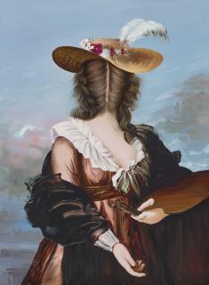 Ewa Juszkiewicz - Slomkowy Kapelusz (wg Louise Elisabeth Vigee-Lebrun) (Straw Hat (After Louise Elisabeth Vigee-Lebrun))