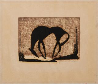 Ewald Mataré - Fressendes Pferd.