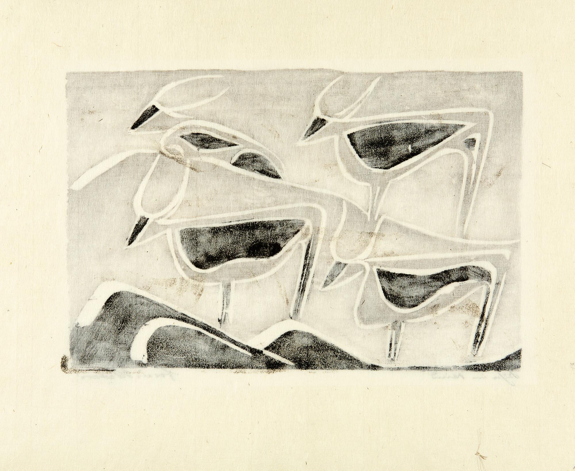 Ewald Mataré - „Kühe im Wind“.